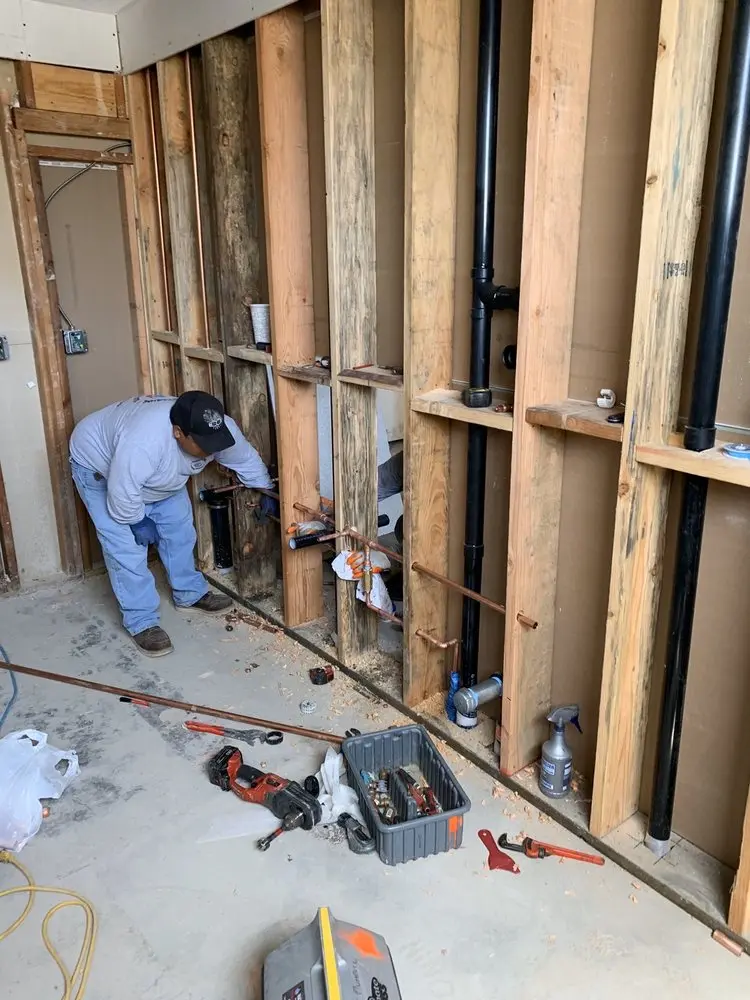 Commercial rough-in plumbing for Water Heater Replacement in East Highlands